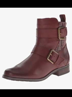 Aetrex Women's Kara Ankle Riding Boot, Burgundy, 8B US